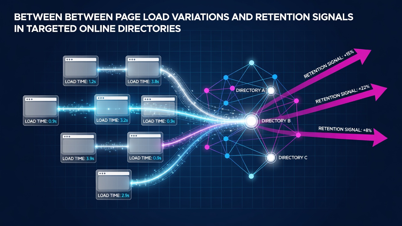 Connections Between Page Load Variations and Retention Signals in Targeted Online Directories